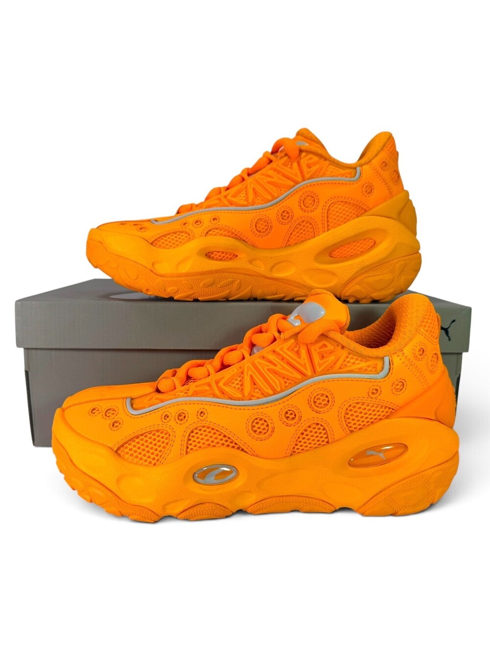 PUMA Lafrance RNR Sneakers HEAT FIRE Orange Casual Shoes 312719 03 Men's 10.5